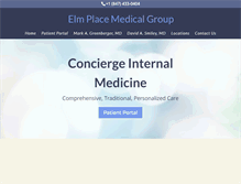 Tablet Screenshot of elmplacemedical.com